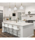 Quoizel Brecken Dome Pendant Ceiling Light Classic Aged Brass and faux Alabaster glass Shade 2x E27-4