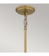 Quoizel Brecken Dome Pendant Ceiling Light Classic Aged Brass and faux Alabaster glass Shade 2x E27-6