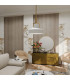 Quoizel Brecken Dome Pendant Ceiling Light Classic Aged Brass and Cased Opal glass Shade 2x E27-2