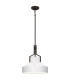 Quoizel Brecken Dome Pendant Ceiling Light Classic Old Bronze and Cased Opal glass Shade 2x E27-1