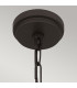 Quoizel Brecken Dome Pendant Ceiling Light Classic Old Bronze and Cased Opal glass Shade 2x E27-6
