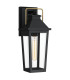 Quoizel Buckley Medium Outdoor Wall Lantern Classic Matt Black Brass Accent IP44 1x E27-1