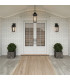 Quoizel Buckley Medium Outdoor Wall Lantern Classic Matt Black Brass Accent IP44 1x E27-2