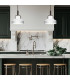 Quoizel Brecken Dome Pendant Ceiling Light Classic Old Bronze and faux Alabaster glass Shade 2x E27-4