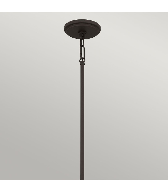 Quoizel Brecken Dome Pendant Ceiling Light Classic Old Bronze and faux Alabaster glass Shade 2x E27-5