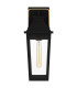 Quoizel Buckley Medium Outdoor Wall Lantern Classic Matt Black Brass Accent IP44 1x E27-6