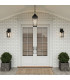 Quoizel Buckley Small Outdoor Wall Lantern Classic Matt Black Brass Accent IP44 1x E27-4
