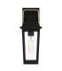 Quoizel Buckley Small Outdoor Wall Lantern Classic Matt Black Brass Accent IP44 1x E27-6