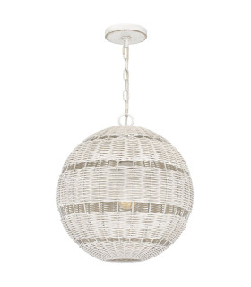 Quoizel Lindendale Spherical Pendant Ceiling Light Contemporary Antique White IP44 1x E27-1