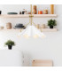Quoizel Mejia Dome Pendant Ceiling Light Classic Aged Brass Textured White Steel Shade 1x E27-2