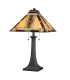 Quoizel Navajo Table Lamp Traditional Bronze Art Glass Shade 2x E27-1