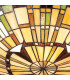 Quoizel Reed Ceiling Light Tiffany Style Valiant Bronze Art Glass Shade 2x E27-4
