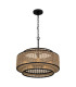 Quoizel Teton Cylindrical Pendant Ceiling Light Contemporary Matt Black 5x E27-6