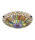 Quoizel Watkins Ceiling Light Tiffany Style Valiant Bronze Art Glass Shade 2x E27-4