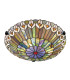 Quoizel Watkins Ceiling Light Tiffany Style Valiant Bronze Art Glass Shade 2x E27-5