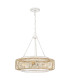 Quoizel Waylon Cylindrical Pendant Ceiling Light Contemporary Antique White 4x E27-1