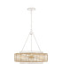 Quoizel Waylon Cylindrical Pendant Ceiling Light Contemporary Antique White 4x E27-4