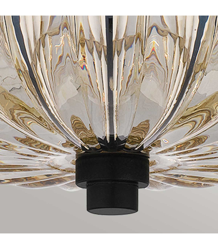 Quoizel Whitecap Ceiling Light Traditional Tinted Amber Glass Mottled Cocoa Brown 4x E14-4