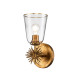 Staring Wall Lamp Contemporary Distressed Gold Glass Shade 1x E27-1