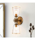 Staring Wall Lamp Contemporary Distressed Gold Glass Shades 2x E27-2