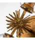 Staring Wall Lamp Contemporary Distressed Gold Glass Shades 2x E27-4
