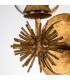Staring Wall Lamp Contemporary Distressed Gold Glass Shade 1x E27-6