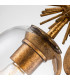 Staring Wall Lamp Contemporary Distressed Gold Glass Shades 2x E27-6
