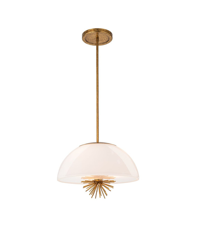 Staring Dome Pendant Ceiling Light Contemporary Distressed Gold 3x E14-1