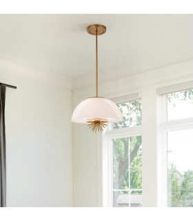 Staring Dome Pendant Ceiling Light Contemporary Distressed Gold 3x E14-2