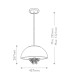 Staring Dome Pendant Ceiling Light Contemporary Distressed Gold 3x E14-3