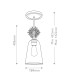 Staring Slim Pendant Ceiling Light Contemporary Distressed Gold 1x E27 Clear Shade-3