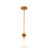 Staring Slim Pendant Ceiling Light Contemporary Distressed Gold 1x E27 Opal Shade-1
