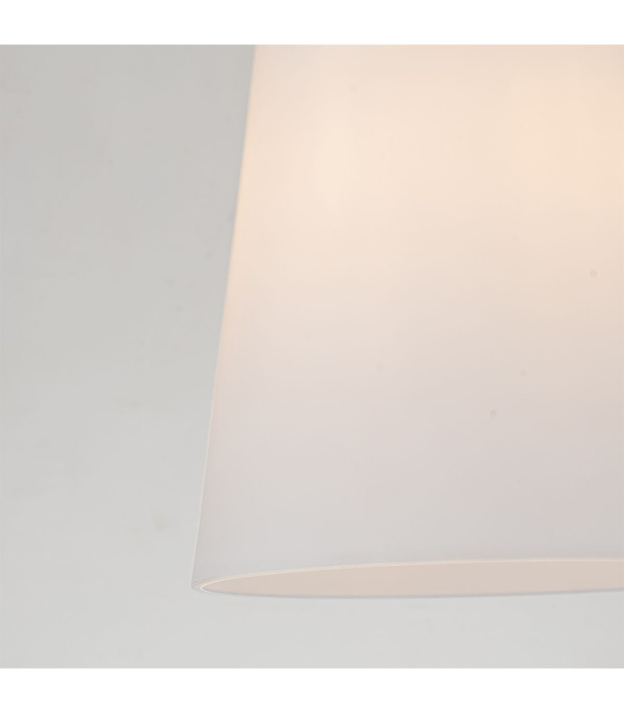 Staring Slim Pendant Ceiling Light Contemporary Distressed Gold 1x E27 Opal Shade-6