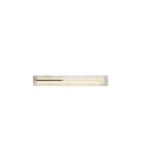 Albatre Modern 60cm Integrated LED Wall Lamp Brass 3000K 250lm White Shade-1