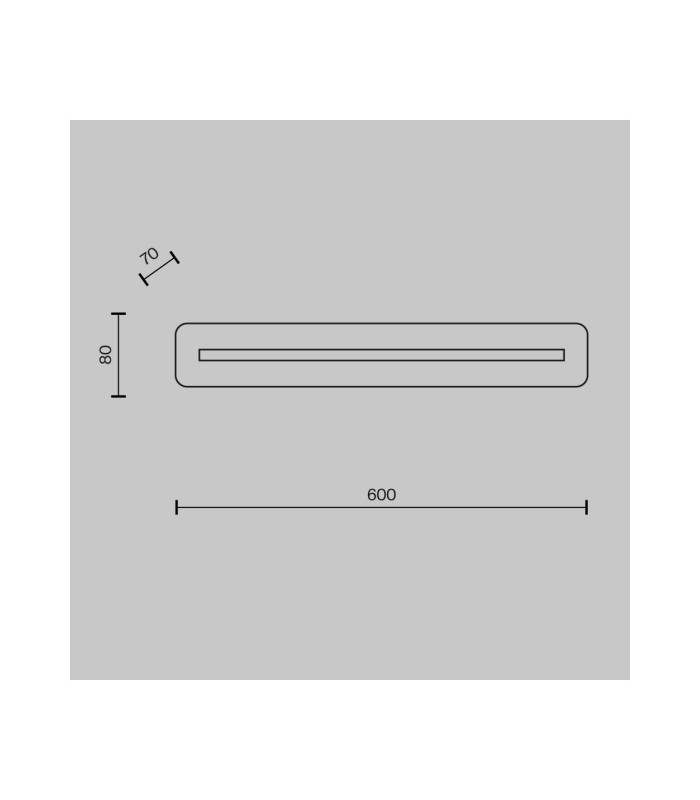 Albatre Modern 60cm Integrated LED Wall Lamp Brass 3000K 250lm White Shade-7