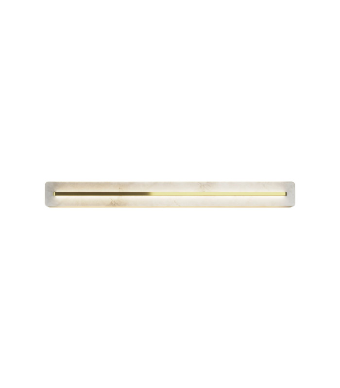 Albatre Modern 80cm Integrated LED Wall Lamp Brass 3000K 300lm White Shade-1