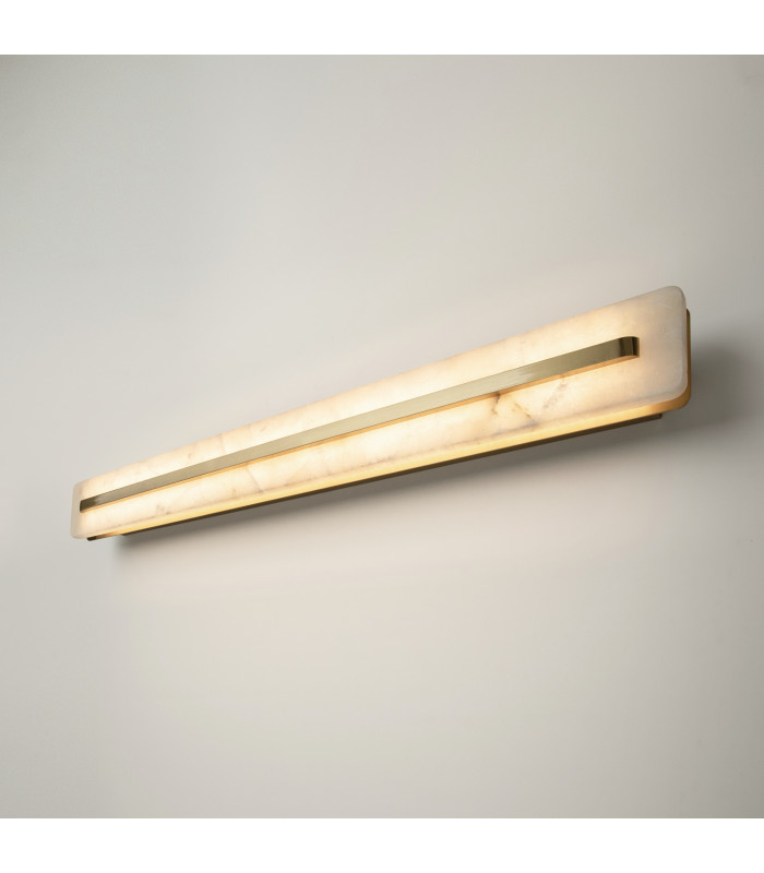 Albatre Modern 80cm Integrated LED Wall Lamp Brass 3000K 300lm White Shade-2