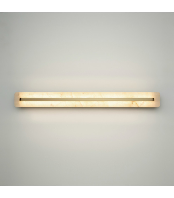 Albatre Modern 80cm Integrated LED Wall Lamp Brass 3000K 300lm White Shade-5