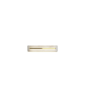 Albatre Modern 40cm Integrated LED Wall Lamp Brass 3000K 150lm White Shade-1