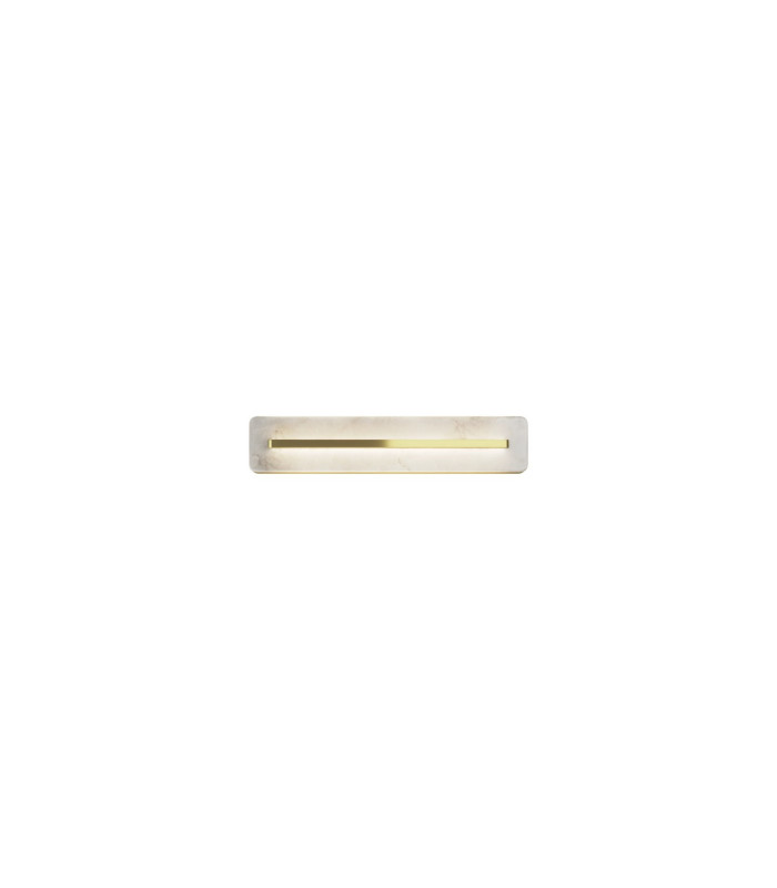 Albatre Modern 40cm Integrated LED Wall Lamp Brass 3000K 150lm White Shade-1