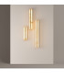 Albatre Modern 40cm Integrated LED Wall Lamp Brass 3000K 150lm White Shade-4