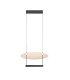 Ambience II Modern 42cm Pendant Ceiling Light Dimmable Black 3000K 1000lm White Shade-1