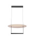 Ambience II Modern 60cm Pendant Ceiling Light Dimmable Black 3000K 1400lm White Shade-1
