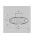 Amulet Round Modern 18cm Wall Lamp Gold 3000K 90lm Glass Shade-3