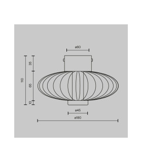 Amulet Round Modern 18cm Wall Lamp Gold 3000K 90lm Glass Shade-3