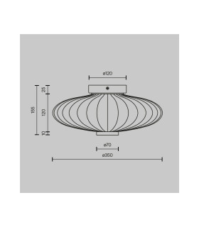 Amulet Round Modern 35cm Wall Lamp Gold 3000K 360lm Glass Shade-3