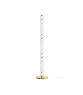 Amulet Modern Glass Floor Lamp Gold 3000K 1550lm Glass Shade-1