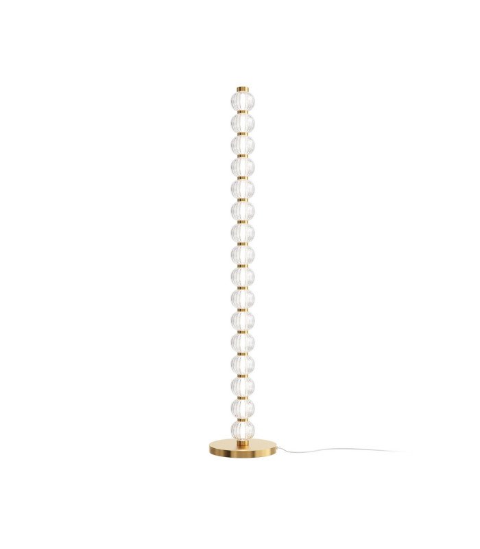 Amulet Modern Glass Floor Lamp Gold 3000K 1550lm Glass Shade-1