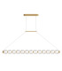 Amulet Modern Bar Pendant Ceiling Light Gold 3000K 1050lm Glass Shade-1