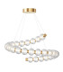 Amulet Swirl Modern Pendant Ceiling Light Gold 3000K 1900lm Glass Shade-1